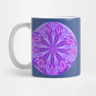 Glass Flower Marble in Purple Mug